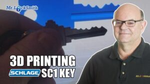 3D Printing Schlage SC1 Key White Rock BC